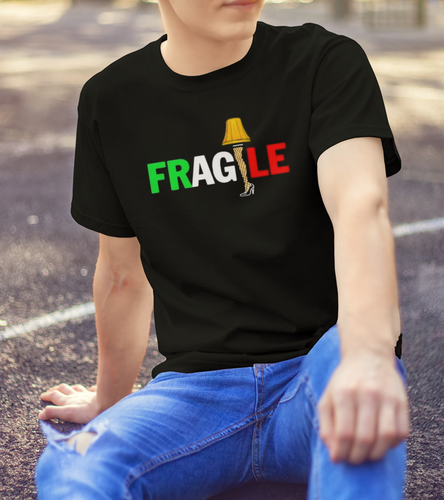 Fragile Italian Christmas Leg Lamp T-Shirt