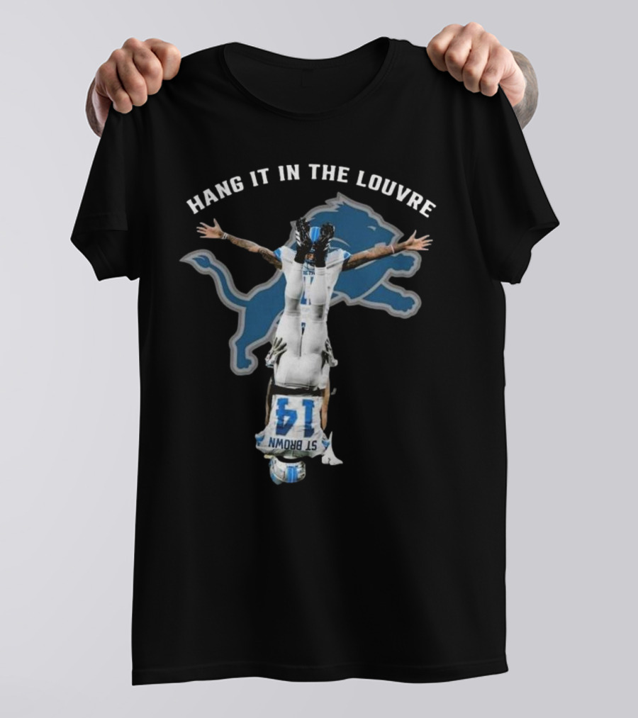 Hang It In The Louvre St Brown Detroit Lions T-Shirt