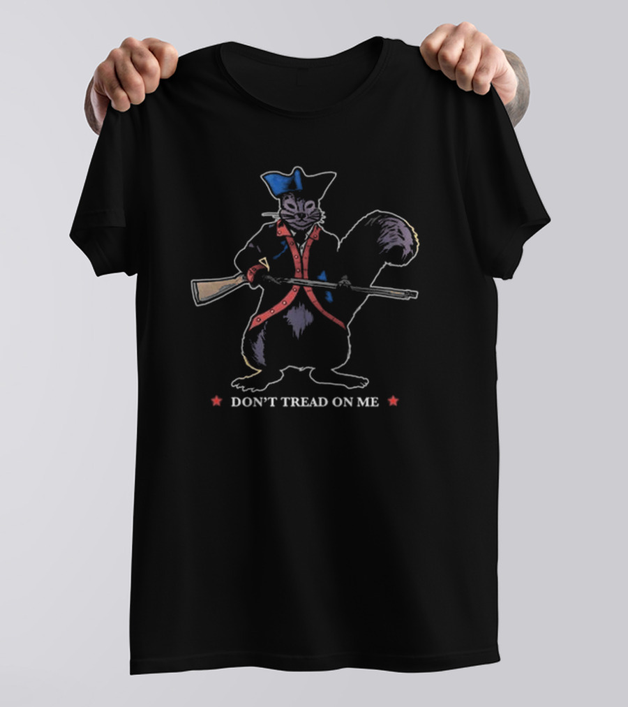 Freethepeople Don’t Tread On Me Patriot Squirrel Commander T-Shirt