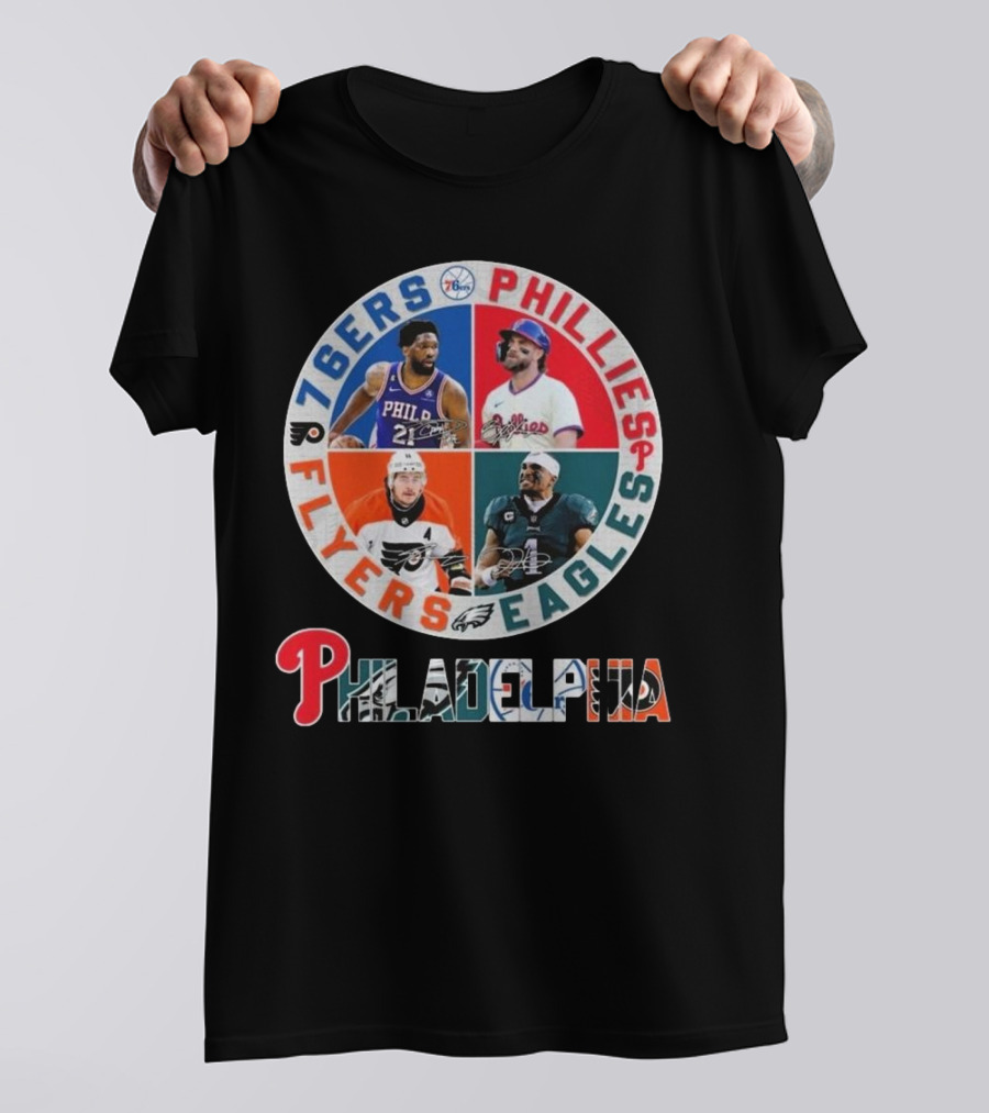 Philadelphia 76ers Phillies Eagles Flyers T-Shirt