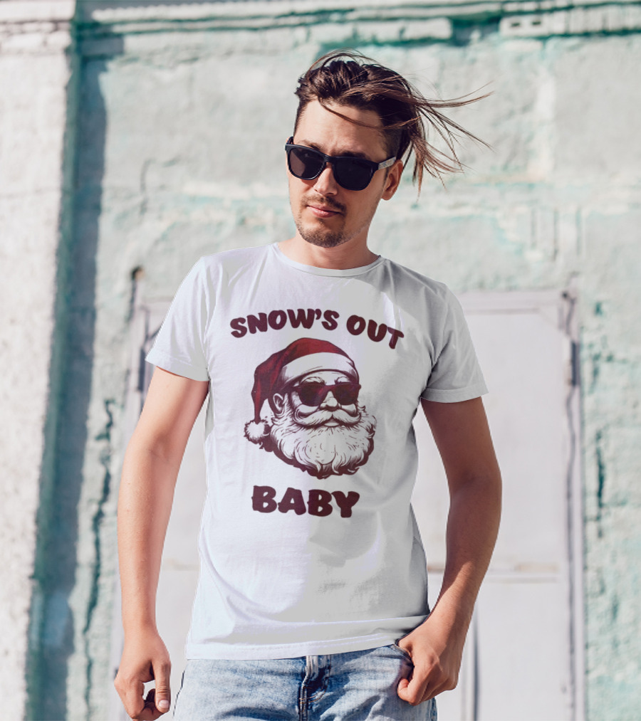 Snow’s Out Baby Santa Christmas T-Shirt