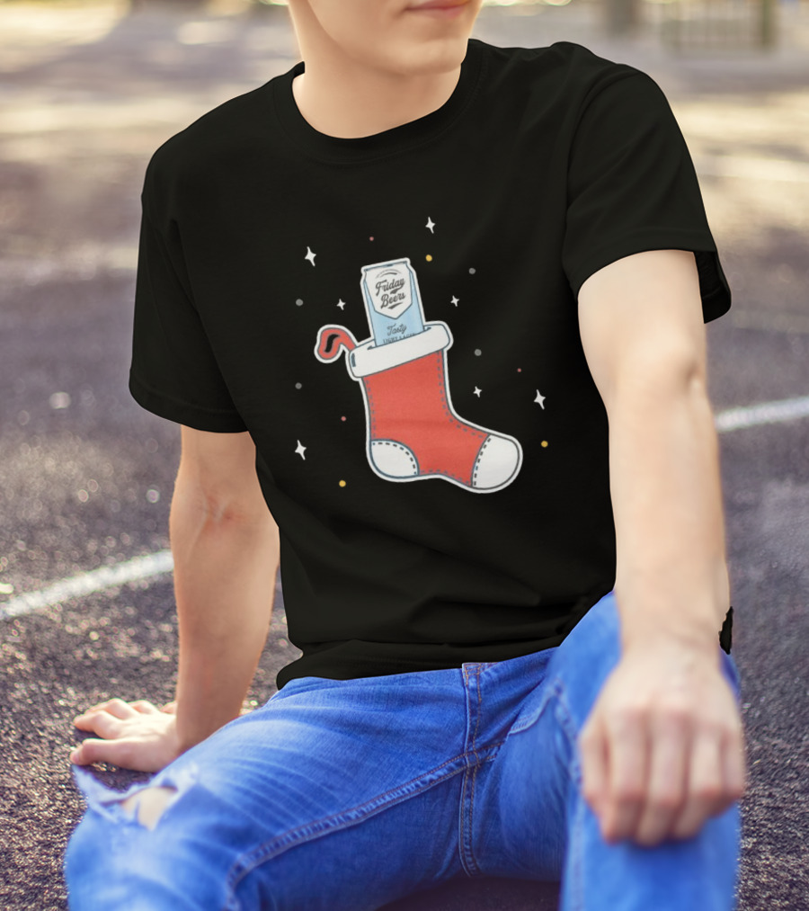 Friday Beers Christmas Stocking T-Shirt