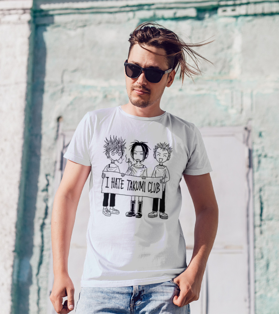 I Hate Takumi Club Character Group Yazawadisciple Manga T-Shirt