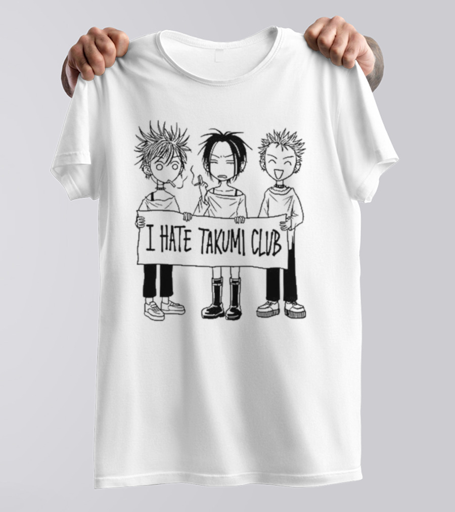 I Hate Takumi Club Character Group Yazawadisciple Manga T-Shirt