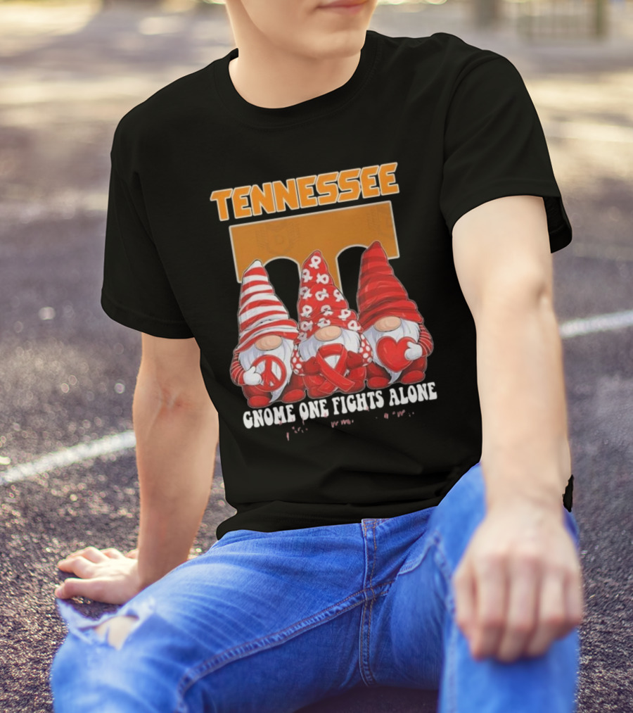 Tennessee Volunteers Gnome One Fights Alone T-Shirt