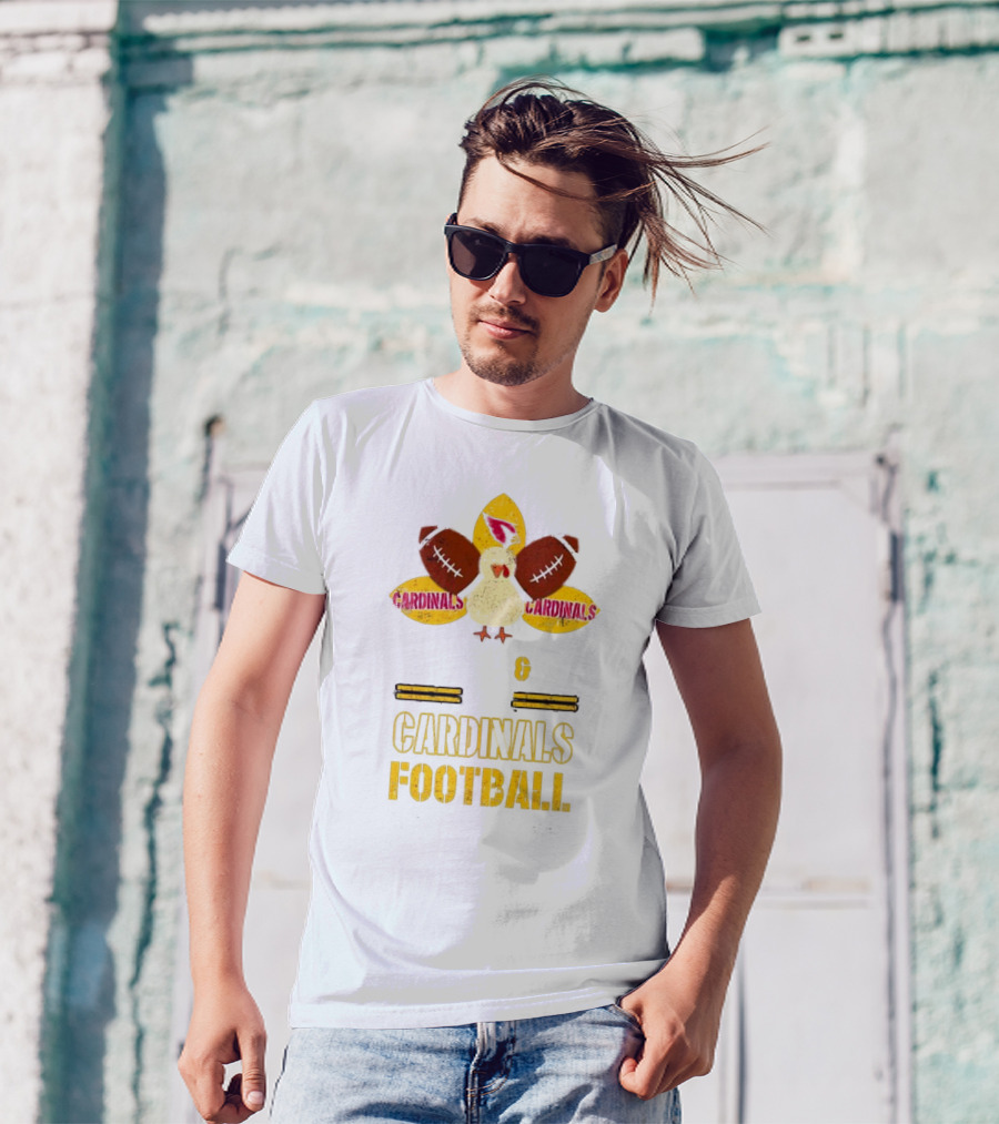 Cardinals Turkey Football Cardinals Thanksgiving Cardinals Football T-Shirt