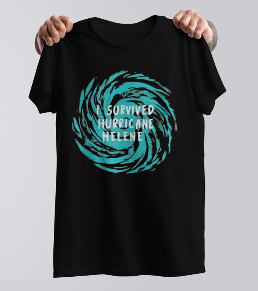 I Survived Hurricane Helene Swirling Storm T-Shirt