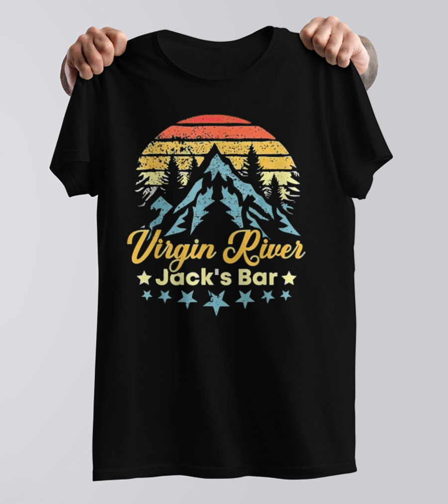 Virgin River Jack’s Bar Retro Mountains And Sunset Stars T-Shirt