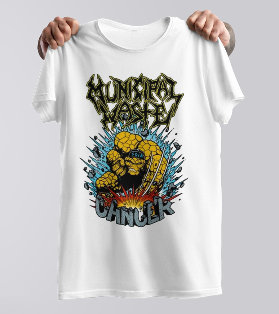 Municipal Waste SOIA Thing Clobberin Cancer Explosion T-Shirt