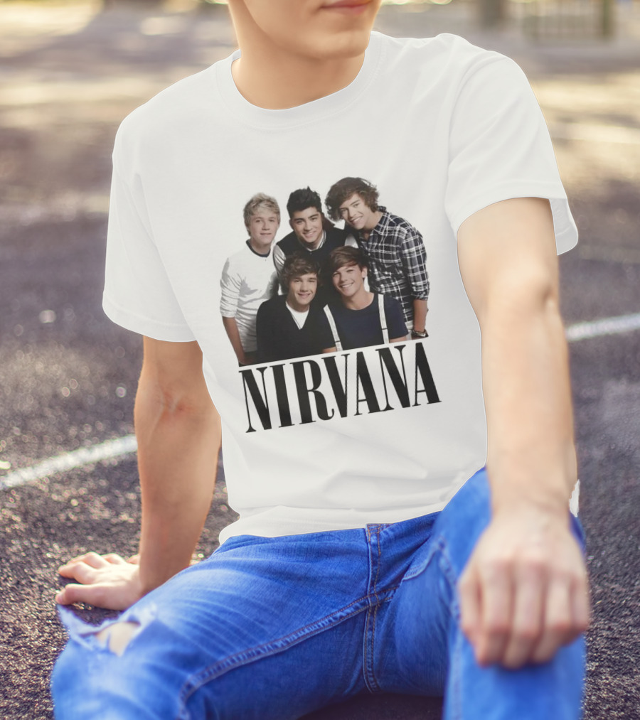 Nirvana One Direction Mashup Fan Shirt Image T-Shirt