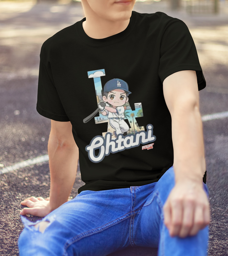 Chibi Shohei Ohtani LA Dodgers Ohtani Pnuppr T-Shirt