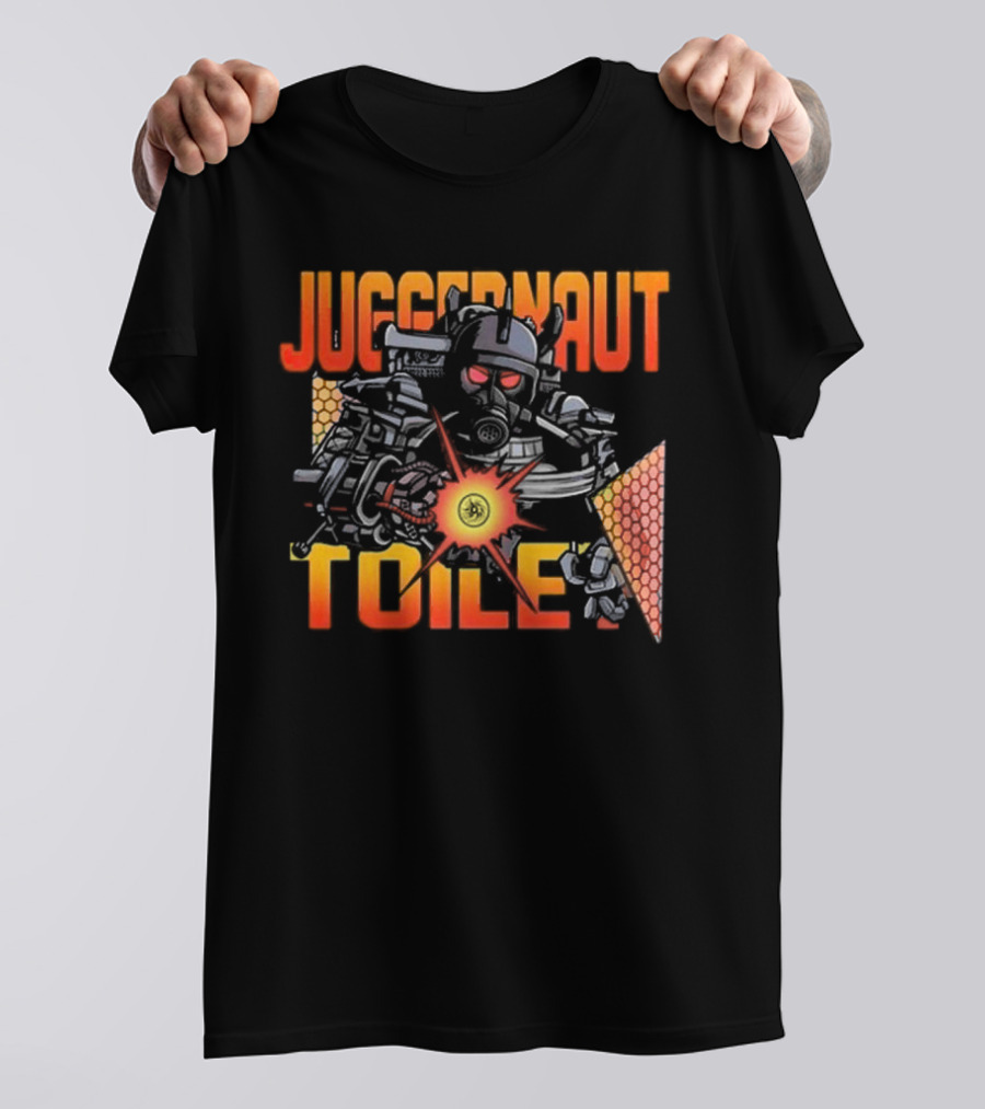 Juggernaut Toilet Gas Mask Warrior Explosion T-Shirt