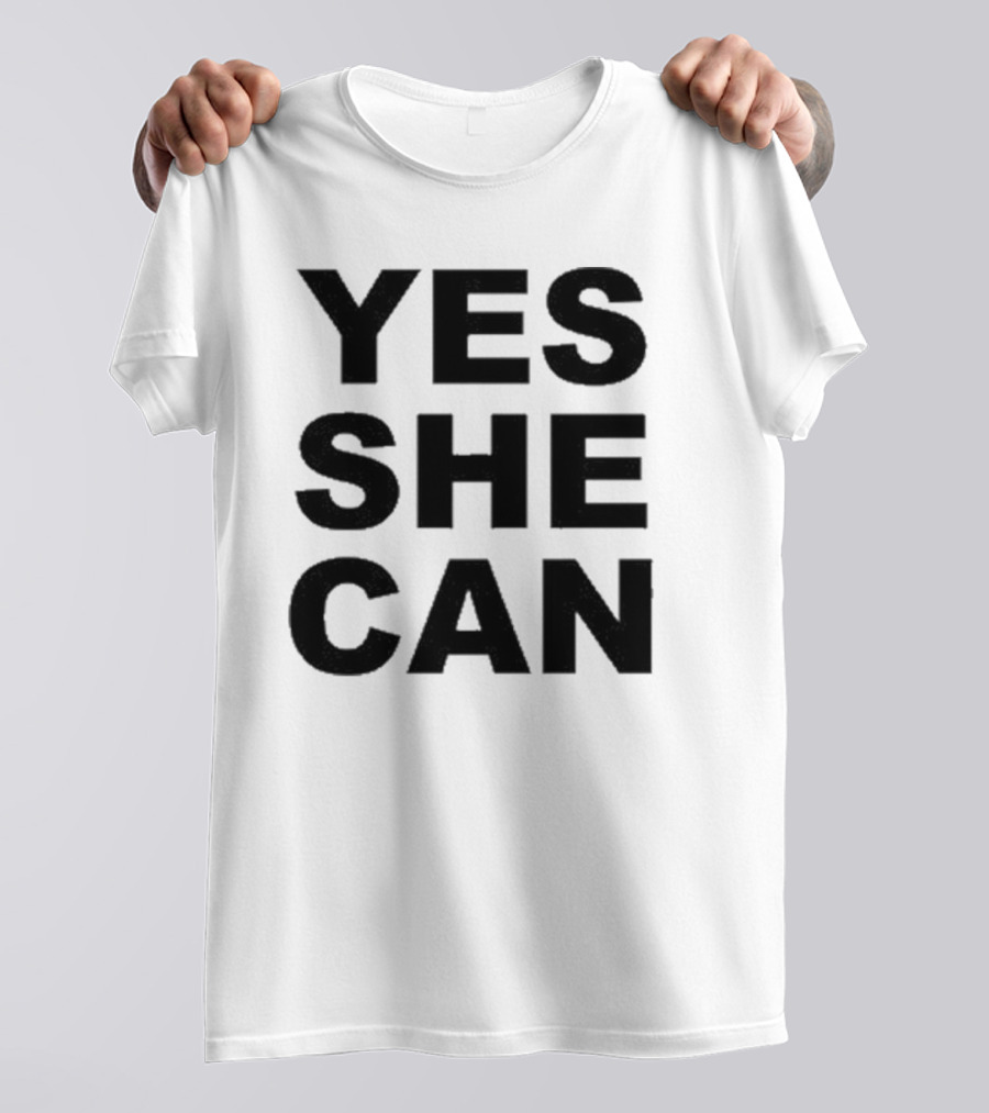 Yes She Can Empowerment Affirmation Oprah Winfrey Inspirational Message T-Shirt