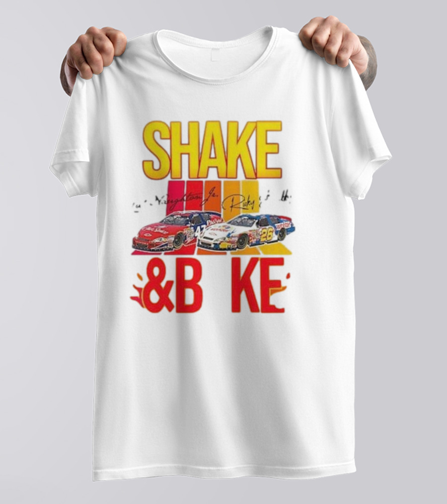 SHAKE And BAKE NASCAR Racing Talladega Nights Ricky Bobby T-Shirt