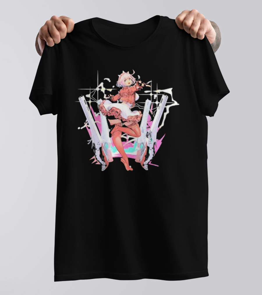 Guilty Gear Strive Elphelt Valentine Dual Gun Action Character T-Shirt