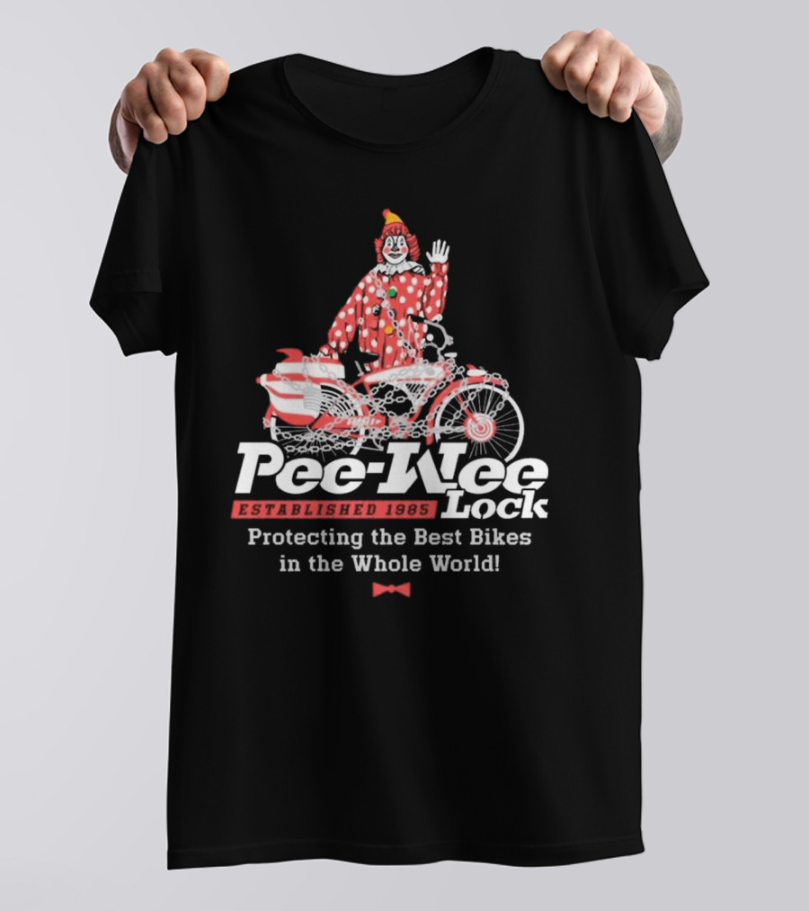 Pee-Wee Lock Established 1985 Protecting The Best Bikes In The Whole World T-Shirt