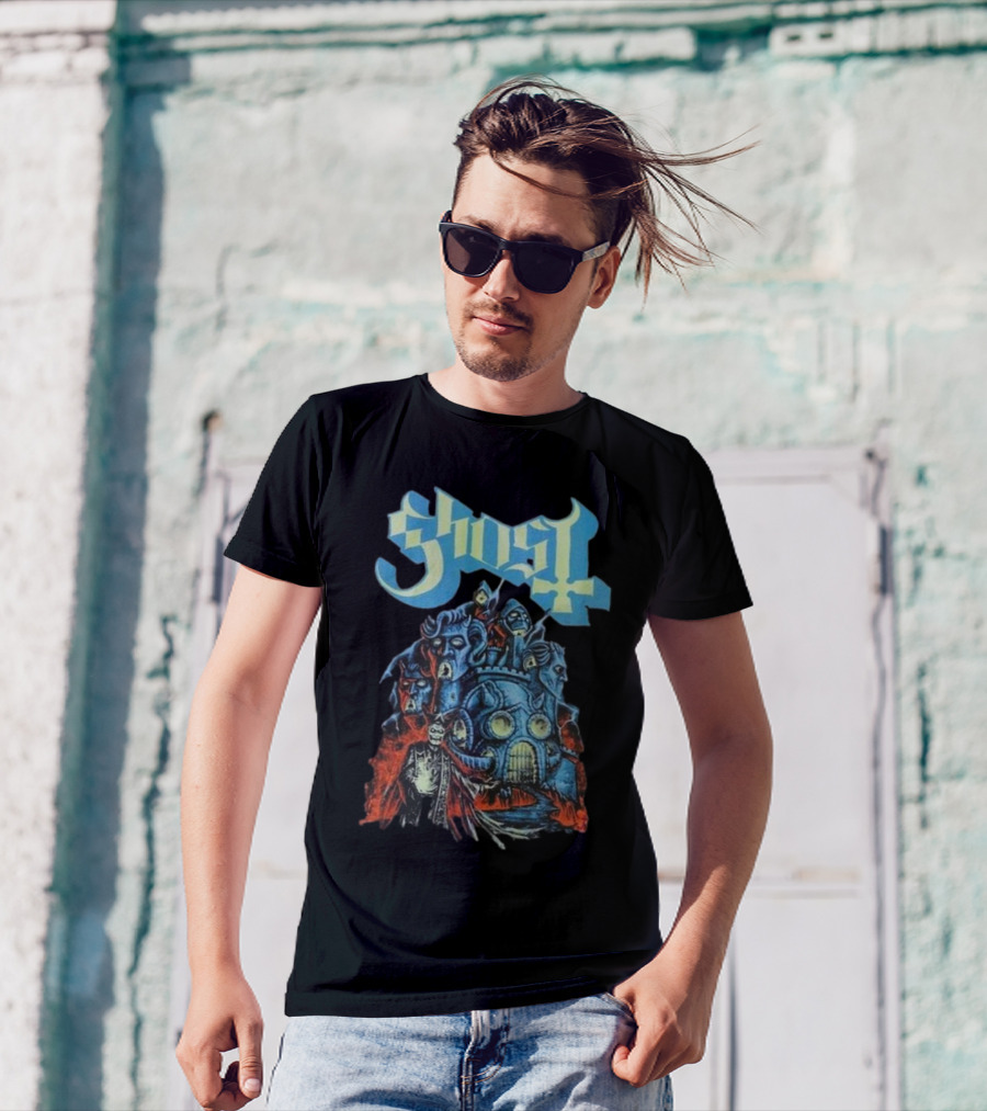 Ghost Band Robot Castle Glow In The Dark T-Shirt