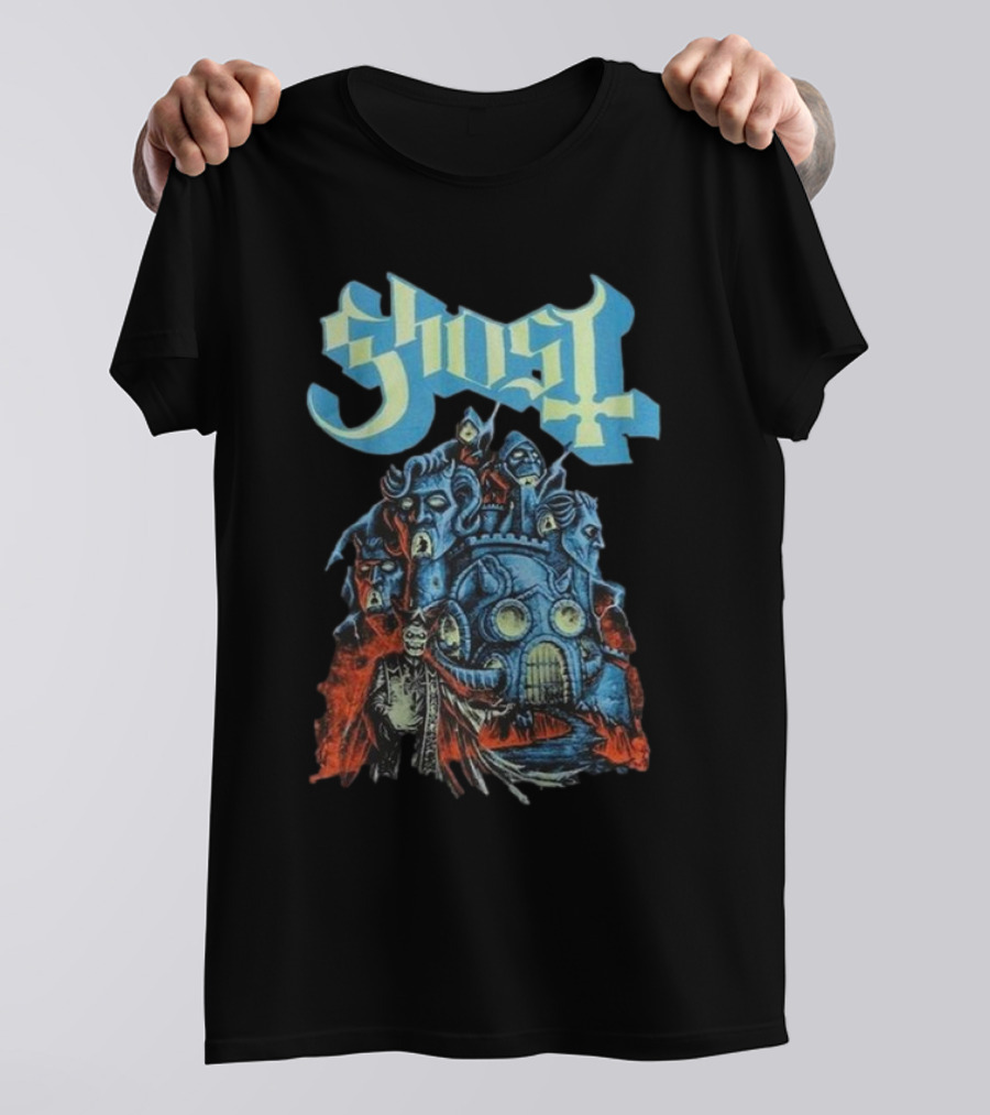 Ghost Band Robot Castle Glow In The Dark T-Shirt