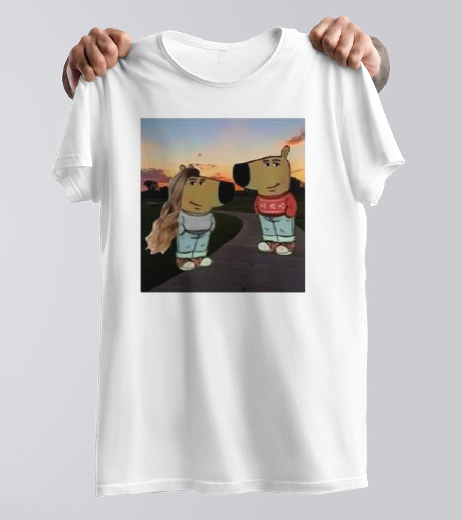 Chill Guy Ho Ho Ho And Chill Girl At Sunset Funny T-Shirt