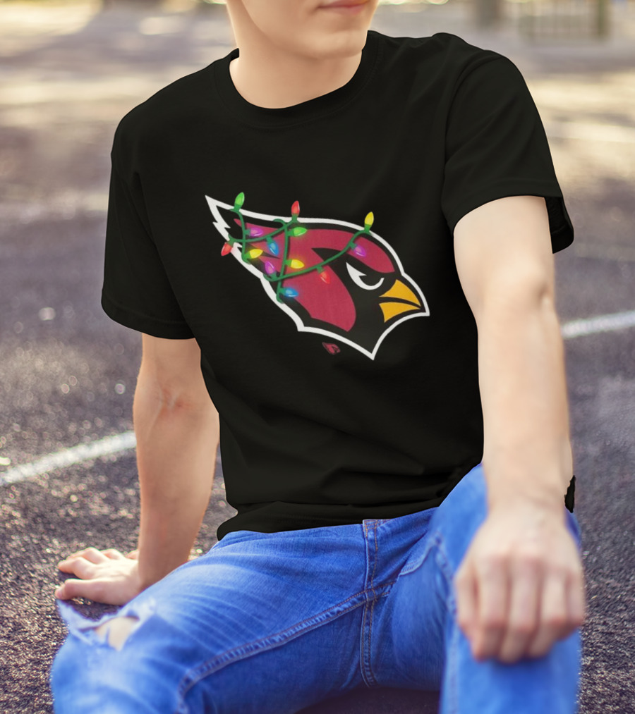Arizona Cardinals Festive Holiday Lights T-Shirt