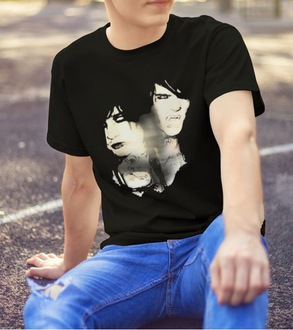 Johnnieguilbert Transformation Dual Expression Emo Vampire Aesthetic T-Shirt