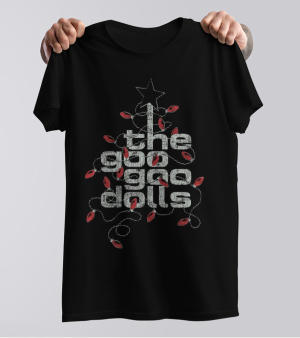 The Goo Goo Dolls Christmas Tree With Red Holiday Lights And Star T-Shirt