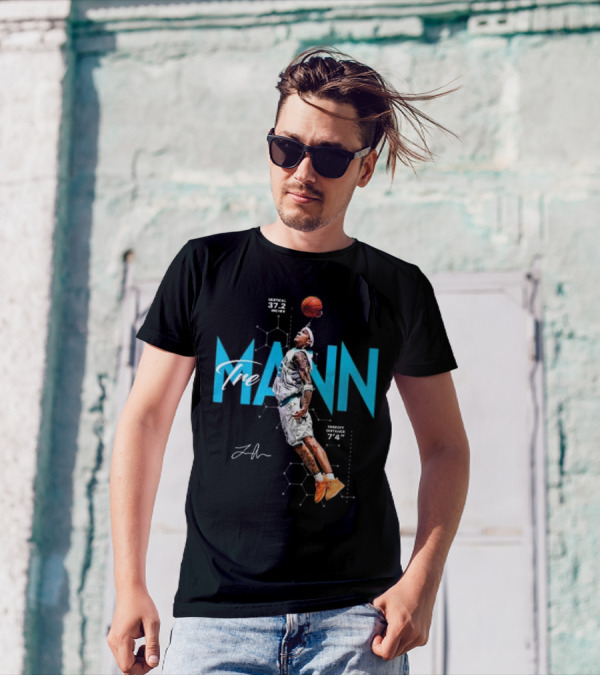 Tre Mann Vertical Jump Basketball Dunk 37.2 Inches Charlotte Hornets T-Shirt