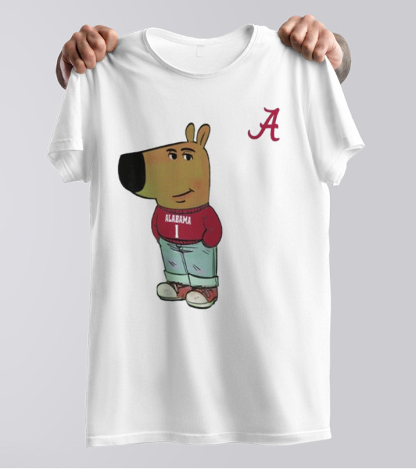 Alabama Crimson Tide Chill Cartoon Character T-Shirt