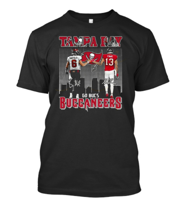 Tampa Bay Buccaneers Baker Mayfield Mike Evans Go Bucs Signatures T-Shirt