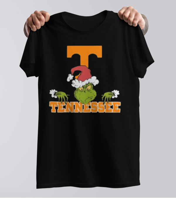 Tennessee Volunteers Grinch Christmas NCAA Football T-Shirt