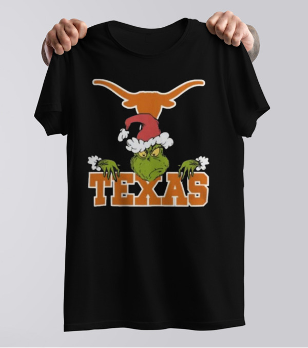 NCAA Texas Longhorns Grinch Christmas T-Shirt