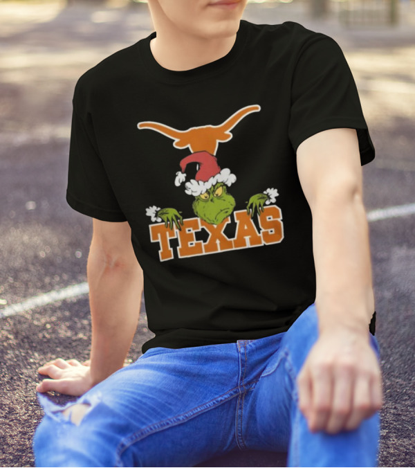 NCAA Texas Longhorns Grinch Christmas T-Shirt