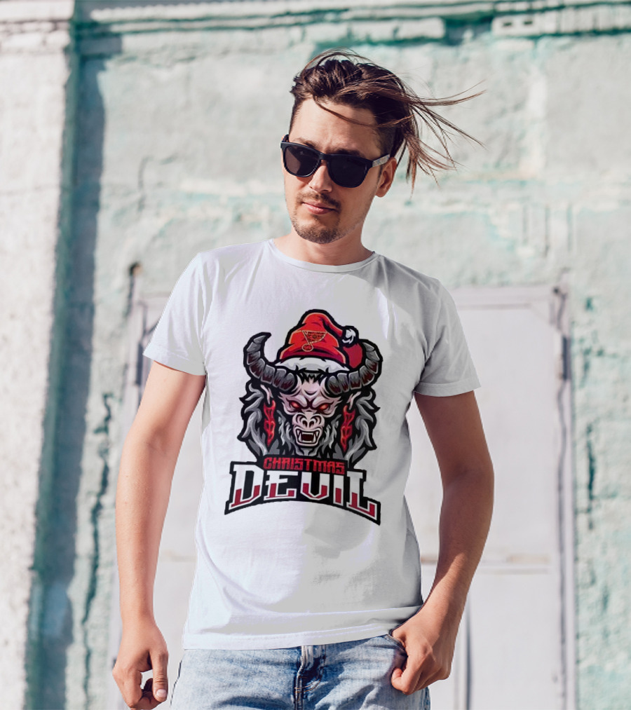 St. Louis Blues Krampus Christmas Devil NHL T-Shirt