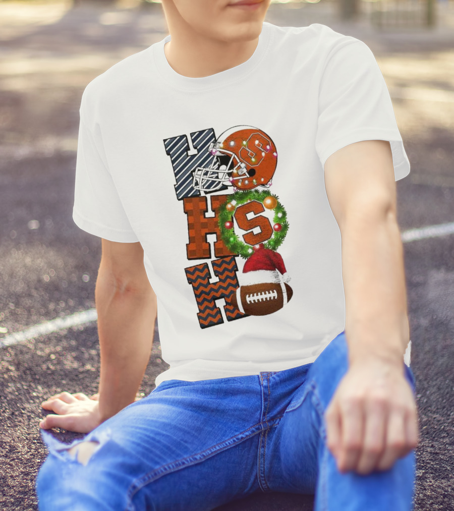 Syracuse Orange Football Ho Ho Ho Christmas Game Day T-Shirt
