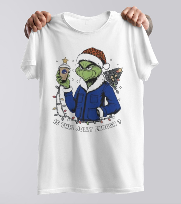 Boise State Broncos Santa Grinch Is This Jolly Enough Merry Christmas T-Shirt