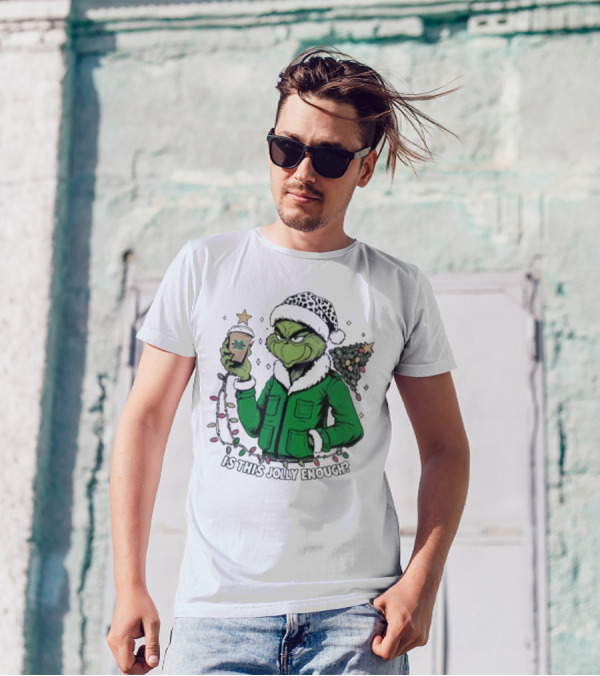 Marshall Thundering Herd Santa Grinch Is This Jolly Enough Merry Christmas T-Shirt