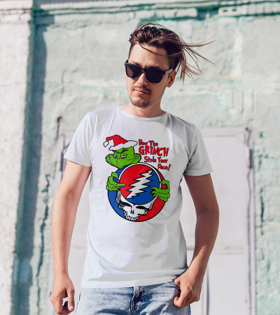 How The Grinch Stole Your Face Grateful Dead Christmas T-Shirt