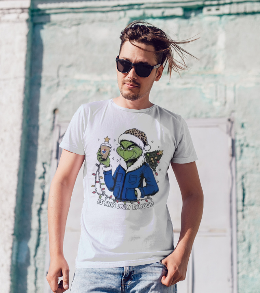 Kansas Jayhawks Grinch Is This Jolly Enough Merry Christmas T-Shirt