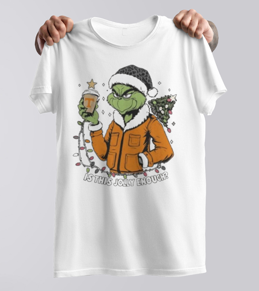 Tennessee Volunteers Grinch Is This Jolly Enough Merry Christmas T-Shirt