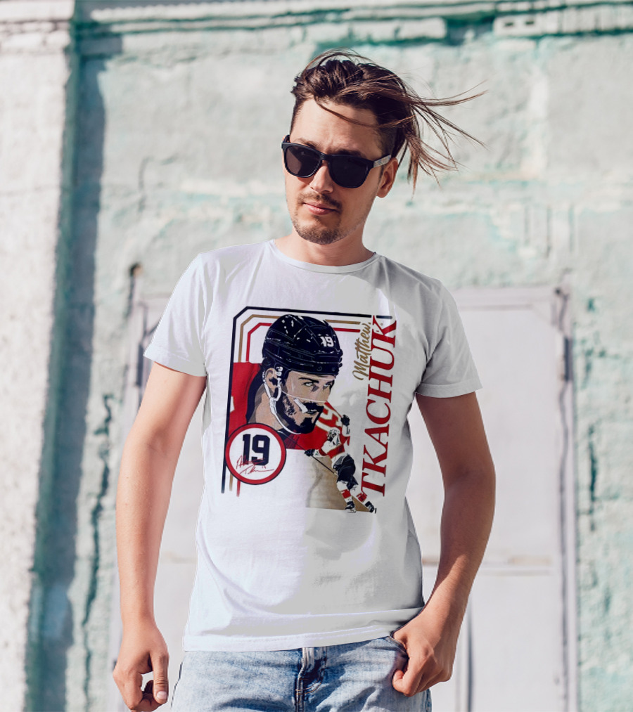 Matthew Tkachuk Number 19 Collage Frame Hockey T-Shirt