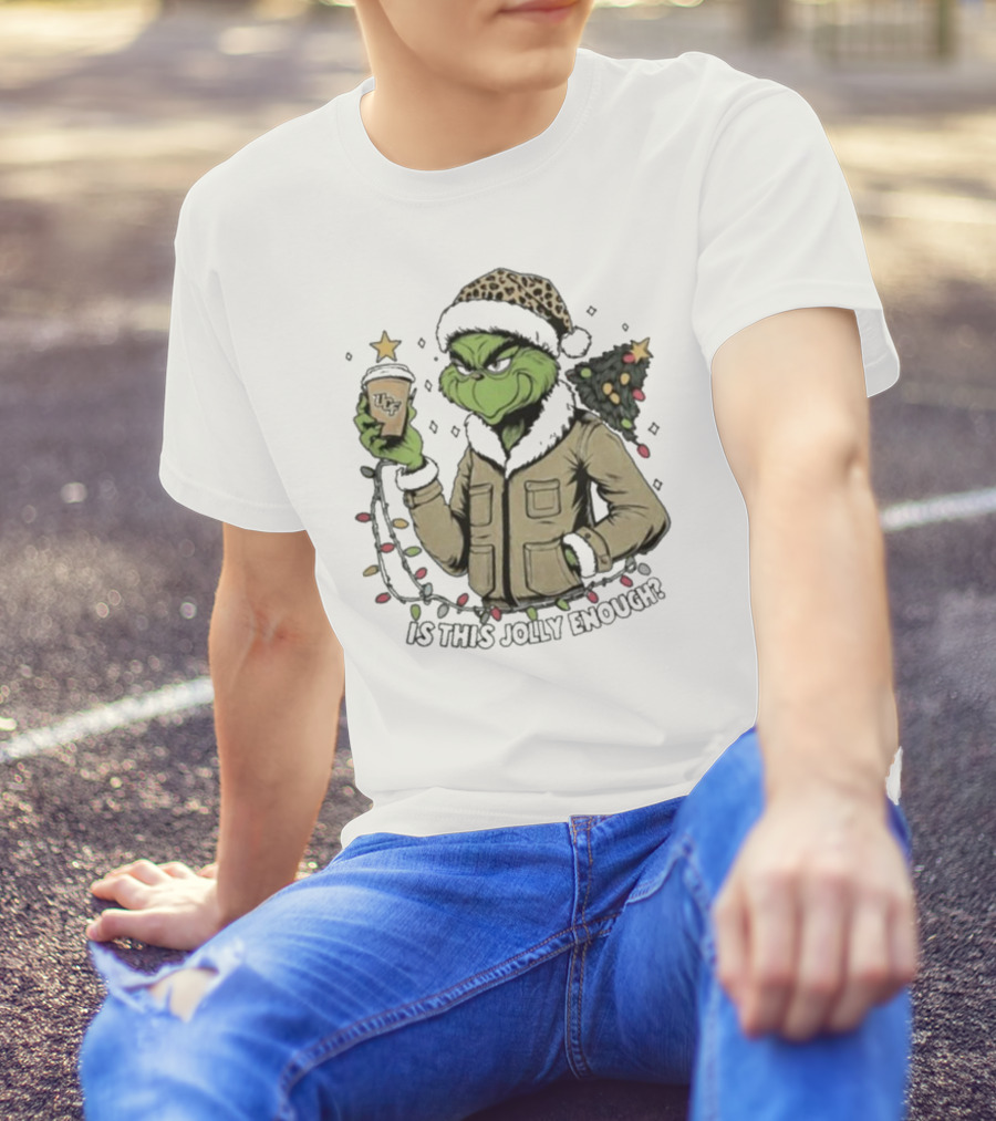 UCF Knights Grinch Santa Is This Jolly Enough Merry Christmas T-Shirt