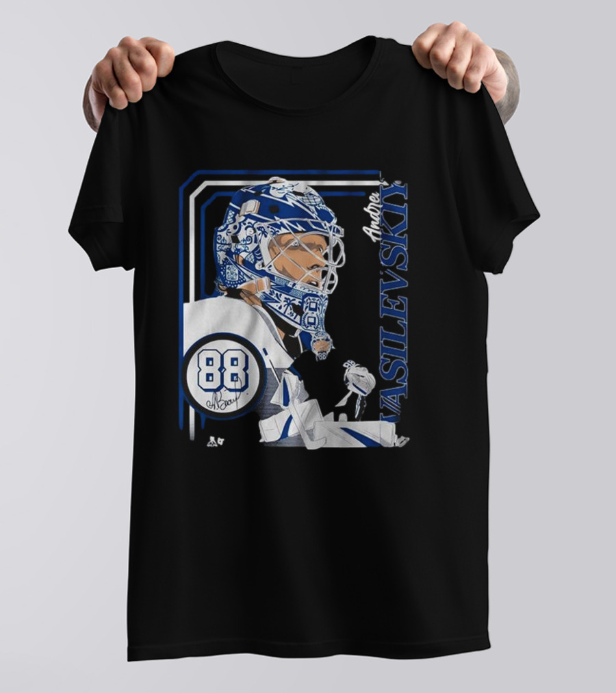 Andrei Vasilevskiy 88 Hockey Goalie Collage Frame T-Shirt