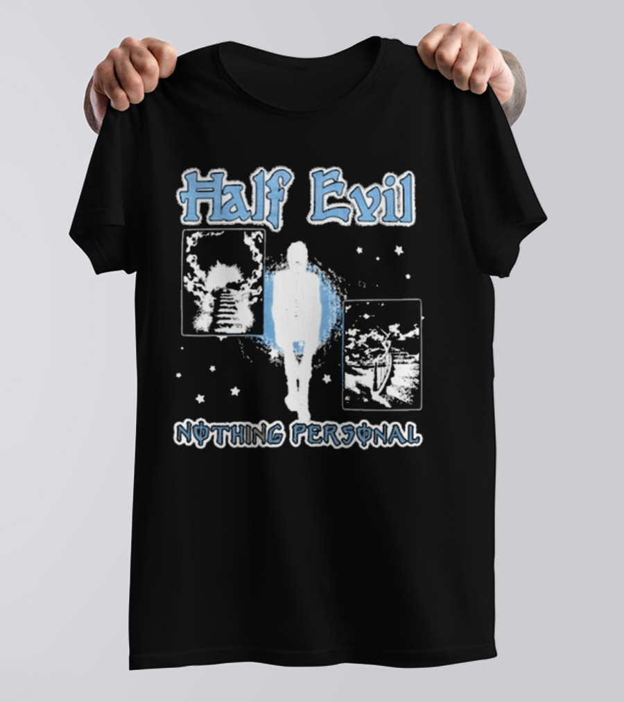Half Evil Nothing Personal The Stairway To Eternity Cosmic Journey T-Shirt