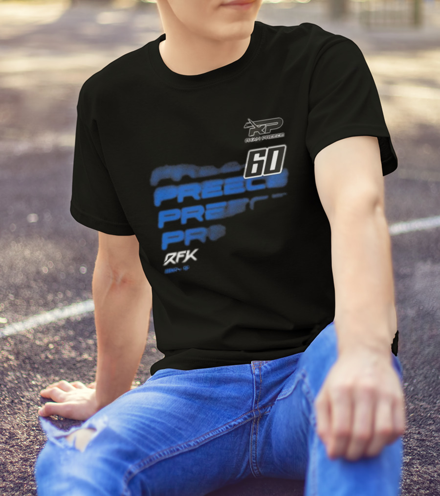 Ryan Preece RP 60 RFK Blue Men's Black T-Shirt