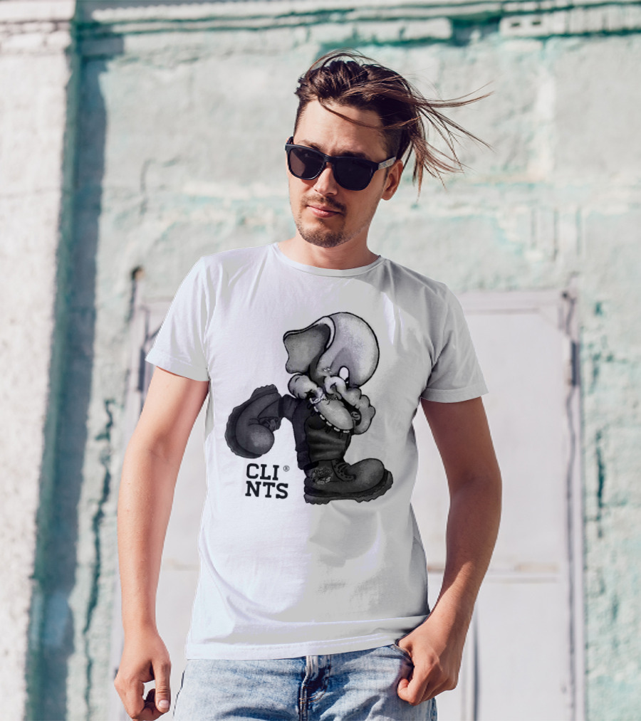 Cli Nts Stomper Character With Large Boots And Beads T-Shirt