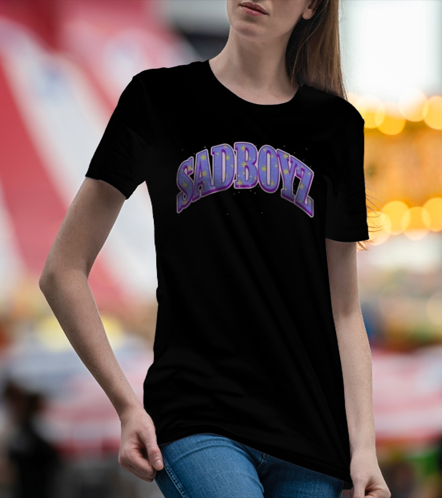 Sad Boyz Purple Rhinestone Star T-Shirt