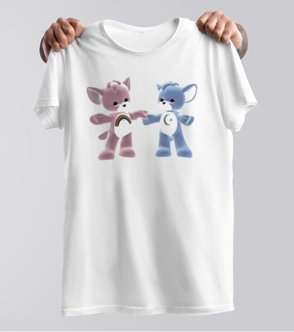 Signed Carebear Rainbow And Moon Duo T-Shirt
