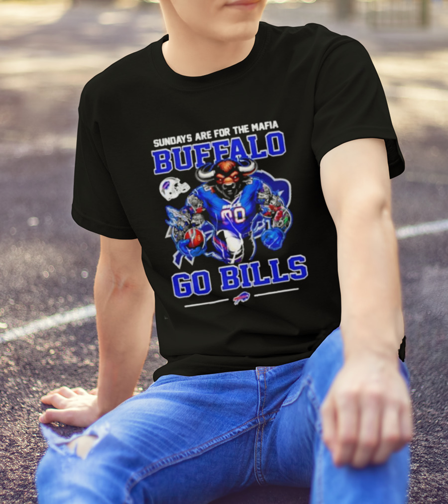 Sundays Are For The Mafia Buffalo Go Bills Mascot T-Shirt