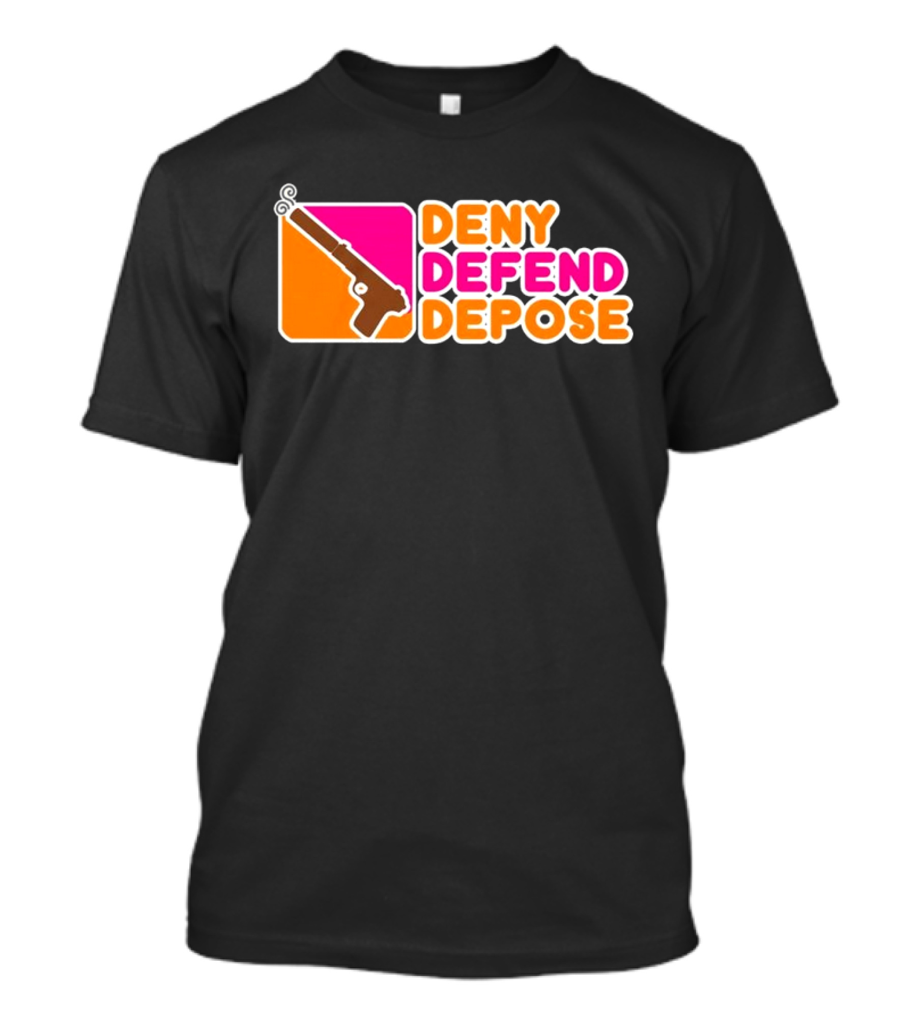 Deny Defend Depose Retro Gun T-Shirt