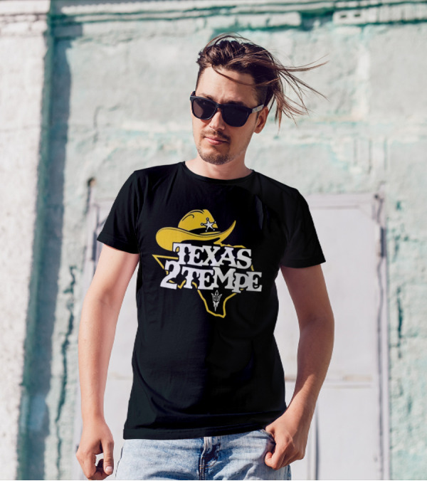 Kenny Dillingham Texas 2 Tempe Cowboy Hat State Outline Pitchfork T-Shirt